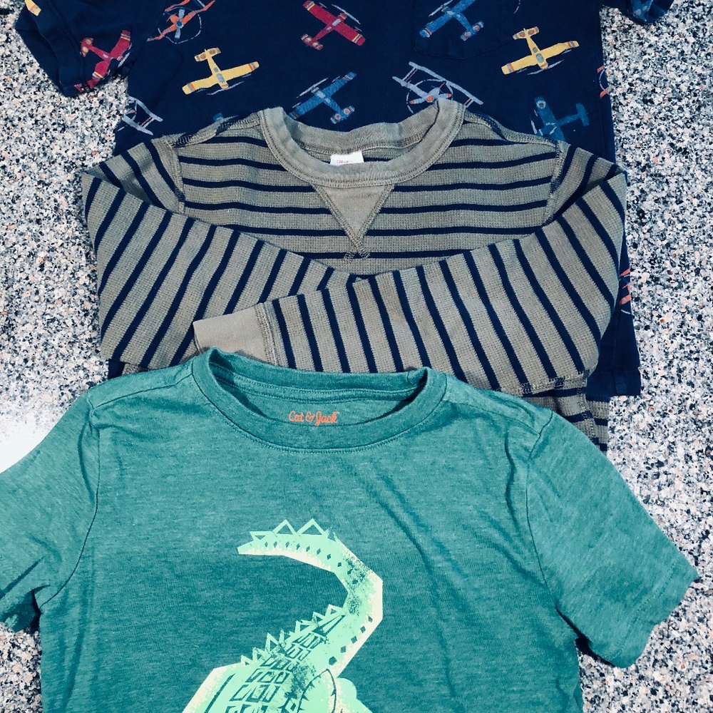 HANNA ANDERSON Bundle of 3 boys shirts. 2 short sleeve, one long sleeve.
